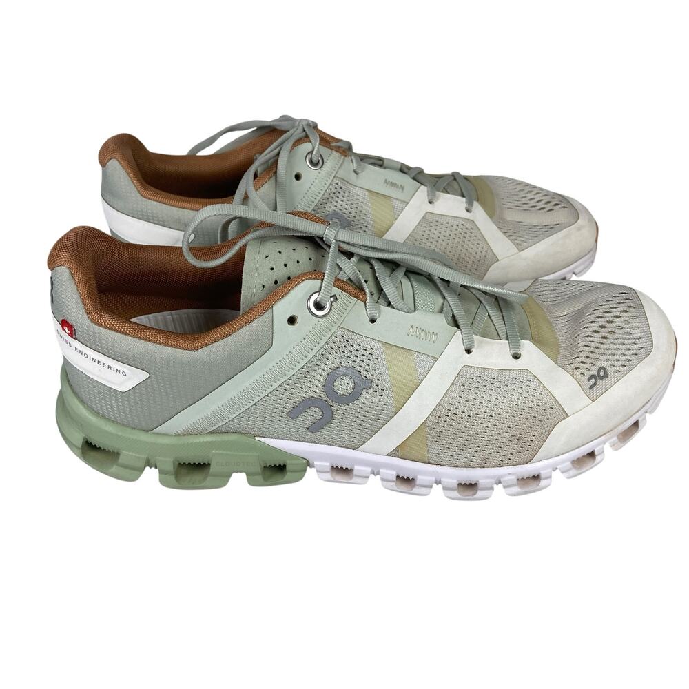 On Cloud Women's Cloudflow Running Shoes Green White Size 6.5